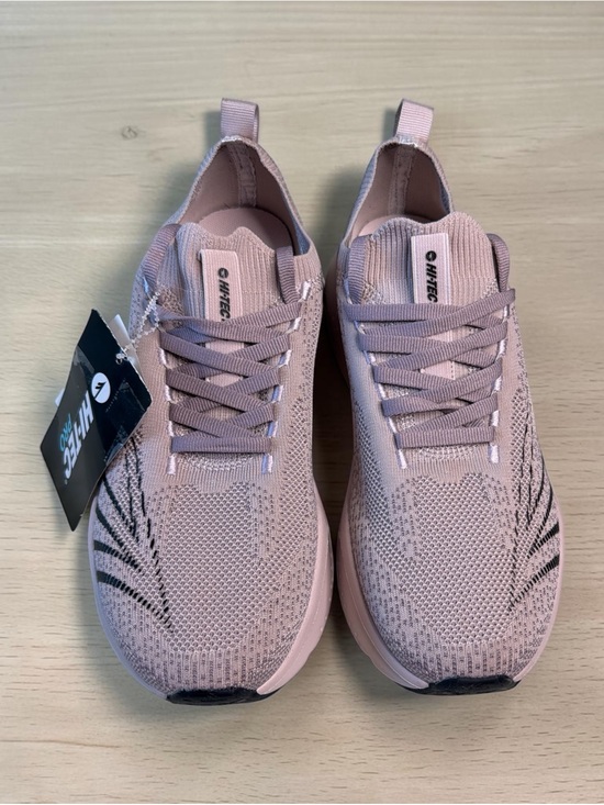Hi-Tec Shoes - Hi-Tec Women's Blush Pink Knit Athletic Sneakers with Black Accents
